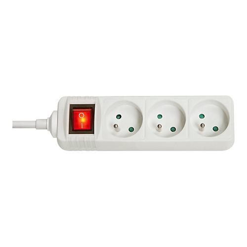 LINDY - Steckdosenleiste - Wechselstrom 230 V - 3680 Watt - Ausgangsanschlüsse: 3 - 1.4 m Schnur