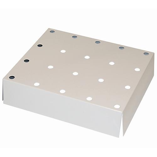 Lochblecheinsatz Standard für asecos Sicherheitsschränke der Q30, Q90, S90 und K90 Serie, Stahlblech, lichtgrau, B 409 x T 474 x H 107 mm, bis 75 kg