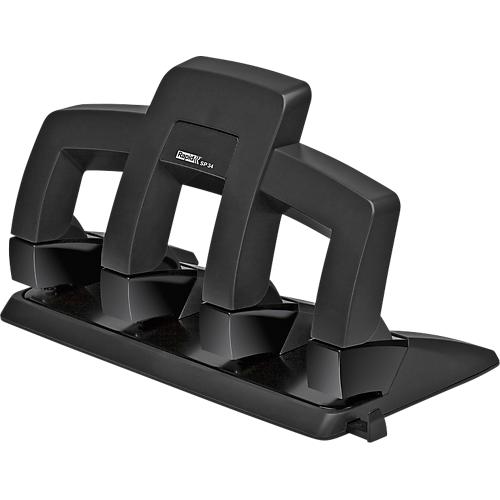 Locher Rapid Supreme Press Less SP34, 4-fach Lochung 80 mm, für 30 Blatt, schwarz/anthrazit