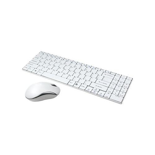 LogiLink Combo Set with Autolink - Tastatur-und-Maus-Set - kabellos - 2.4 GHz - Deutsch - weiß