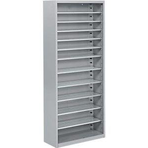 Magazinregal, 1690 mm hoch, 11 Böden, ohne Kästen, hellsilber Magazinregal, 1690 mm hoch, 11 Böden, ohne Kästen, hellsilber