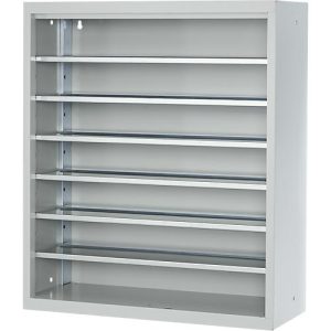 Magazinregal, 830 mm hoch, 6 Böden, ohne Kästen, lichtgrau Magazinregal, 830 mm hoch, 6 Böden, ohne Kästen, lichtgrau