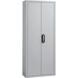 Magazinschrank, 1690 mm hoch, 14 Böden, 90 Kästen, mit Türen, hellsilber Magazinschrank, 1690 mm hoch, 14 Böden, 90 Kästen, mit Türen, hellsilber