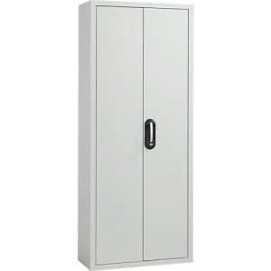 Magazinschrank, 1690 mm hoch, 14 Böden, 90 Kästen, mit Türen, lichtgrau Magazinschrank, 1690 mm hoch, 14 Böden, 90 Kästen, mit Türen, lichtgrau