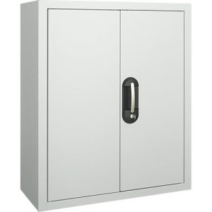 Magazinschrank, 830 mm hoch, 4 Böden, ohne Kästen, mit Türen, lichtgrau Magazinschrank, 830 mm hoch, 4 Böden, ohne Kästen, mit Türen, lichtgrau