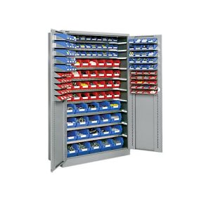 Magazinschrank Schäfer Shop Select, mit Ausstattung, B 1200 x T 500 x H 1935 mm, Stahl, weißaluminium RAL 9006 Magazinschrank Schäfer Shop Select, mit Ausstattung, B 1200 x T 500 x H 1935 mm, Stahl, weißaluminium RAL 9006