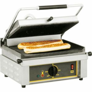 ROLLER GRILL Kontaktgrill, gerillt, 3 kW, 430x385x220mm ROLLER GRILL Kontaktgrill, gerillt, 3 kW, 430x385x220mm