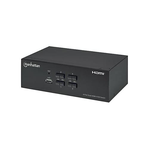 Manhattan 153539 - KVM-/Audio-/USB-Switch - 4 Anschlüsse