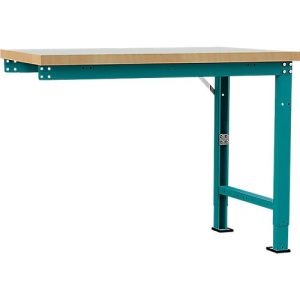 Manuflex Anbauwerkbank Profi Spezial, Tischplatte Kunststoff, 1250 x 700 mm, wasserblau Manuflex Anbauwerkbank Profi Spezial, Tischplatte Kunststoff, 1250 x 700 mm, wasserblau