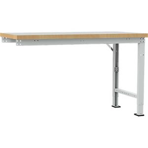 Manuflex Anbauwerkbank Profi Spezial, Tischplatte Kunststoff, 1500 x 700 mm, lichtgrau Manuflex Anbauwerkbank Profi Spezial, Tischplatte Kunststoff, 1500 x 700 mm, lichtgrau