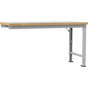 Manuflex Anbauwerkbank Profi Spezial, Tischplatte Kunststoff, 1750 x 700 mm, alusilber Manuflex Anbauwerkbank Profi Spezial, Tischplatte Kunststoff, 1750 x 700 mm, alusilber