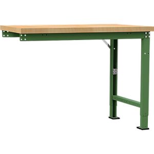 Manuflex Anbauwerkbank Profi Spezial, Tischplatte Multiplex, 1250 x 700 mm, resedagrün Manuflex Anbauwerkbank Profi Spezial, Tischplatte Multiplex, 1250 x 700 mm, resedagrün