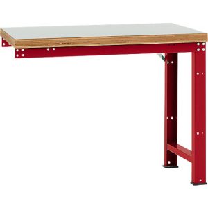 Manuflex Anbauwerkbank Profi Standard, Tischplatte Kunststoff, 1250 x 700 mm, rubinrot Manuflex Anbauwerkbank Profi Standard, Tischplatte Kunststoff, 1250 x 700 mm, rubinrot