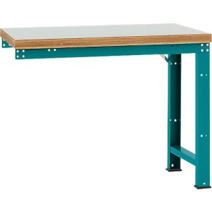 Manuflex Anbauwerkbank Profi Standard, Tischplatte Kunststoff, 1250 x 700 mm, wasserblau Manuflex Anbauwerkbank Profi Standard, Tischplatte Kunststoff, 1250 x 700 mm, wasserblau