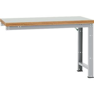 Manuflex Anbauwerkbank Profi Standard, Tischplatte Kunststoff, 1500 x 700 mm, alusilber Manuflex Anbauwerkbank Profi Standard, Tischplatte Kunststoff, 1500 x 700 mm, alusilber