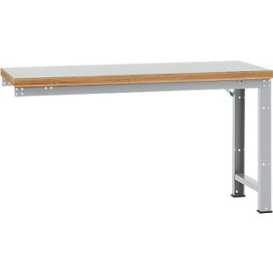 Manuflex Anbauwerkbank Profi Standard, Tischplatte Kunststoff, 1750 x 700 mm, alusilber Manuflex Anbauwerkbank Profi Standard, Tischplatte Kunststoff, 1750 x 700 mm, alusilber