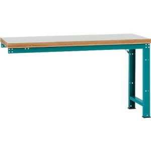 Manuflex Anbauwerkbank Profi Standard, Tischplatte Kunststoff, 1750 x 700 mm, wasserblau Manuflex Anbauwerkbank Profi Standard, Tischplatte Kunststoff, 1750 x 700 mm, wasserblau