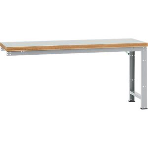 Manuflex Anbauwerkbank Profi Standard, Tischplatte Kunststoff, 2000 x 700 mm, alusilber Manuflex Anbauwerkbank Profi Standard, Tischplatte Kunststoff, 2000 x 700 mm, alusilber