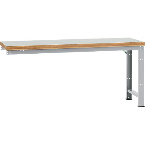 Manuflex Anbauwerkbank Profi Standard, Tischplatte Kunststoff, 2000 x 700 mm, alusilber