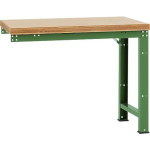 Manuflex Anbauwerkbank Profi Standard, Tischplatte Multiplex, 1250 x 700 mm, resedagrün Manuflex Anbauwerkbank Profi Standard, Tischplatte Multiplex, 1250 x 700 mm, resedagrün