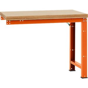 Manuflex Anbauwerkbank Profi Standard, Tischplatte Multiplex, 1250 x 700 mm, rotorange Manuflex Anbauwerkbank Profi Standard, Tischplatte Multiplex, 1250 x 700 mm, rotorange