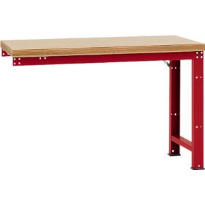Manuflex Anbauwerkbank Profi Standard, Tischplatte Multiplex, 1500 x 700 mm, rubinrot Manuflex Anbauwerkbank Profi Standard, Tischplatte Multiplex, 1500 x 700 mm, rubinrot