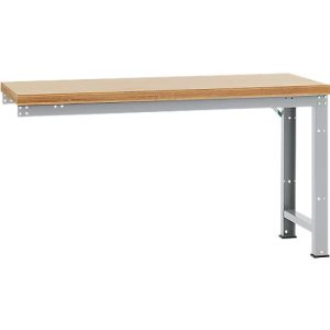 Manuflex Anbauwerkbank Profi Standard, Tischplatte Multiplex, 1750 x 700 mm, alusilber Manuflex Anbauwerkbank Profi Standard, Tischplatte Multiplex, 1750 x 700 mm, alusilber