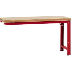 Manuflex Anbauwerkbank Profi Standard, Tischplatte Multiplex, 1750 x 700 mm, rubinrot Manuflex Anbauwerkbank Profi Standard, Tischplatte Multiplex, 1750 x 700 mm, rubinrot