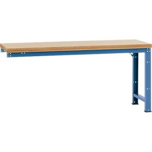 Manuflex Anbauwerkbank Profi Standard, Tischplatte Multiplex, 2000 x 700 mm, brillantblau