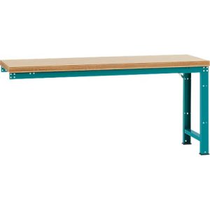 Manuflex Anbauwerkbank Profi Standard, Tischplatte Multiplex, 2000 x 700 mm, wasserblau Manuflex Anbauwerkbank Profi Standard, Tischplatte Multiplex, 2000 x 700 mm, wasserblau