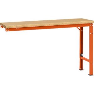 Manuflex Ansatztisch UNIVERSAL Spezial, 1500 x 800 mm, Multiplex natur, rotorange Manuflex Ansatztisch UNIVERSAL Spezial, 1500 x 800 mm, Multiplex natur, rotorange