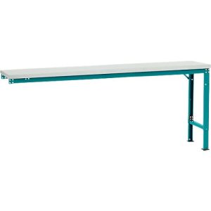 Manuflex Ansatztisch UNIVERSAL Spezial, 2000 x 800 mm, Kunststoff lichtgrau, wasserblau Manuflex Ansatztisch UNIVERSAL Spezial, 2000 x 800 mm, Kunststoff lichtgrau, wasserblau