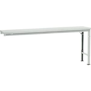 Manuflex Ansatztisch UNIVERSAL Spezial, 2000 x 800 mm, Melamin lichtgrau, lichtgrau