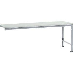 Manuflex Ansatztisch UNIVERSAL Spezial, Tischplatte Kunststoff, 2000×1000, alusilber Manuflex Ansatztisch UNIVERSAL Spezial, Tischplatte Kunststoff, 2000×1000, alusilber