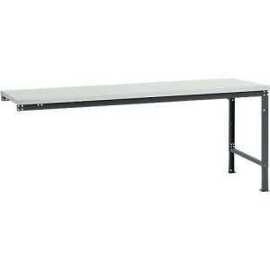 Manuflex Ansatztisch UNIVERSAL Spezial, Tischplatte Melamin, 2000×1000, anthrazit Manuflex Ansatztisch UNIVERSAL Spezial, Tischplatte Melamin, 2000×1000, anthrazit