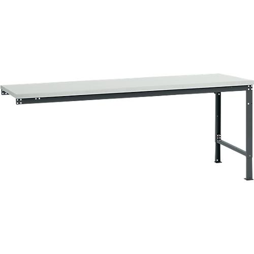 Manuflex Ansatztisch UNIVERSAL Spezial, Tischplatte Melamin, 2000x1000, anthrazit