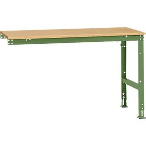 Manuflex Ansatztisch UNIVERSAL Standard, 1500 x 800 mm, Multiplex natur, resedagrün Manuflex Ansatztisch UNIVERSAL Standard, 1500 x 800 mm, Multiplex natur, resedagrün