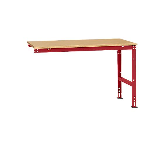 Manuflex Ansatztisch UNIVERSAL Standard, Tischplatte Multiplex, 1500x1000, rubinrot
