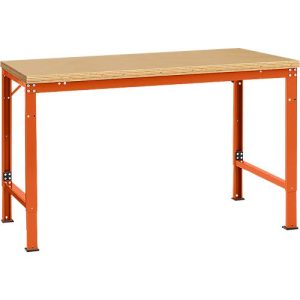 Manuflex Grundtisch UNIVERSAL Spezial, 1500 x 1000 mm, Multiplex natur, rotorange Manuflex Grundtisch UNIVERSAL Spezial, 1500 x 1000 mm, Multiplex natur, rotorange