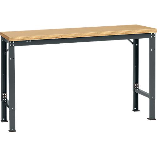Manuflex Grundtisch UNIVERSAL Spezial, 1500 x 800 mm, Multiplex natur, anthrazit