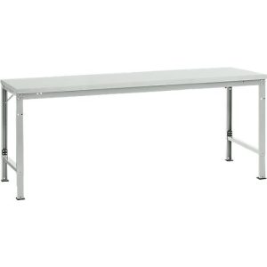 Manuflex Grundtisch UNIVERSAL Spezial, 2000 x 1000 mm, Melamin lichtgrau, lichtgrau Manuflex Grundtisch UNIVERSAL Spezial, 2000 x 1000 mm, Melamin lichtgrau, lichtgrau