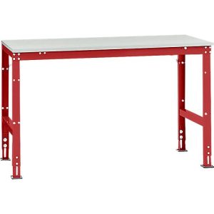 Manuflex Grundtisch UNIVERSAL Standard, Tischplatte Melamin, 1500×800, rubinrot Manuflex Grundtisch UNIVERSAL Standard, Tischplatte Melamin, 1500×800, rubinrot