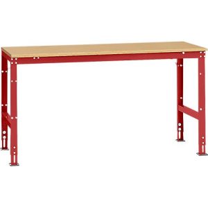 Manuflex Grundtisch UNIVERSAL Standard, Tischplatte Multiplex, 1750×800, rubinrot Manuflex Grundtisch UNIVERSAL Standard, Tischplatte Multiplex, 1750×800, rubinrot