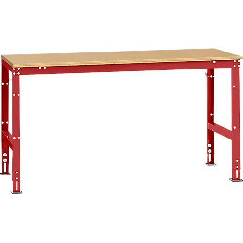 Manuflex Grundtisch UNIVERSAL Standard, Tischplatte Multiplex, 1750x800, rubinrot
