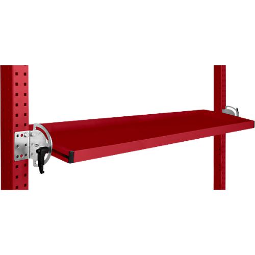 Manuflex Neigbare Ablagekonsole, für Reihe Universal oder Profi, Nutztiefe 195 mm, für Tischbreite 1500 mm, rubinrot
