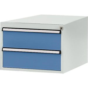 Manuflex Schubladen-Unterbauten, für Werkbank Profi Tiefe 700 mm, lichtgrau/brillantblau Manuflex Schubladen-Unterbauten, für Werkbank Profi Tiefe 700 mm, lichtgrau/brillantblau