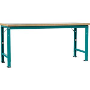 Manuflex Werkbank Profi Spezial, Tischplatte Kunststoff, 2000 x 700 mm, wasserblau Manuflex Werkbank Profi Spezial, Tischplatte Kunststoff, 2000 x 700 mm, wasserblau
