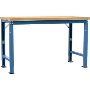 Manuflex Werkbank Profi Spezial, Tischplatte Multiplex, 1500 x 700 mm, brillantblau Manuflex Werkbank Profi Spezial, Tischplatte Multiplex, 1500 x 700 mm, brillantblau