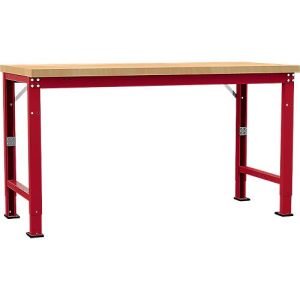 Manuflex Werkbank Profi Spezial, Tischplatte Multiplex, 1750 x 700 mm, rubinrot Manuflex Werkbank Profi Spezial, Tischplatte Multiplex, 1750 x 700 mm, rubinrot