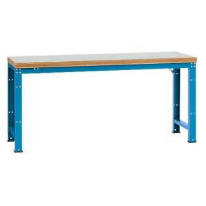 Manuflex Werkbank Profi Standard, Tischplatte Kunststoff B 2000 x T 700, lichtblau Manuflex Werkbank Profi Standard, Tischplatte Kunststoff B 2000 x T 700, lichtblau